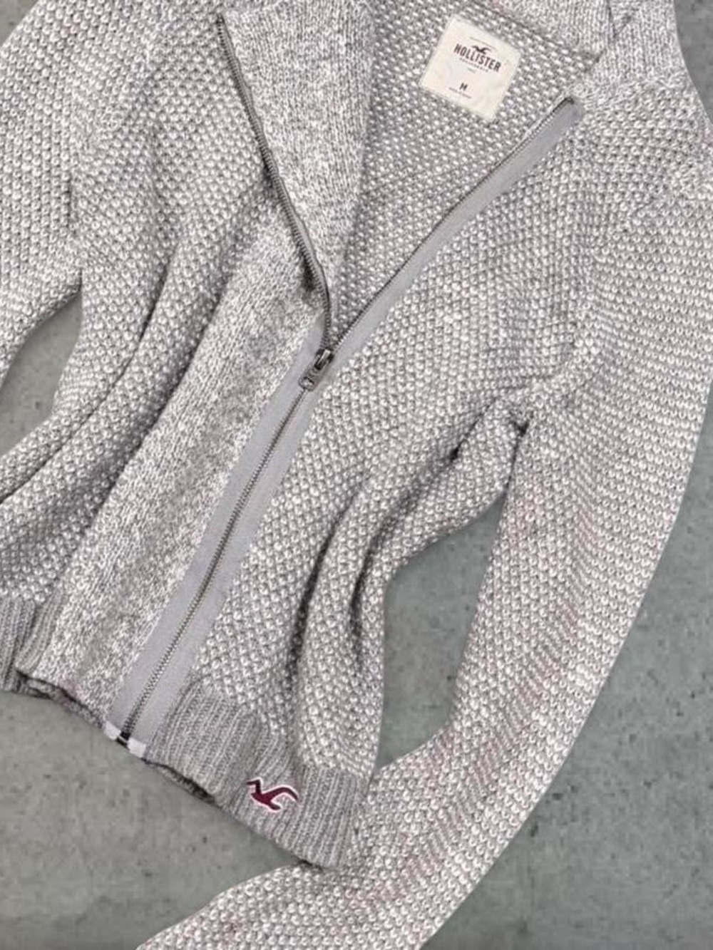 Hollister Vintage Y2K Knit Zip Cardigan Sweater